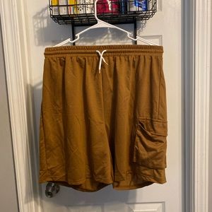 brown shorts